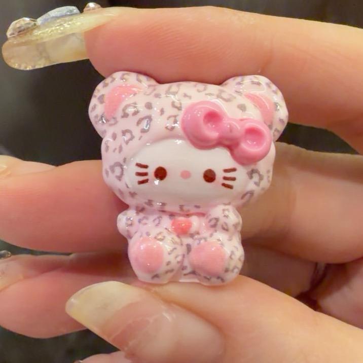 30-29mm Pastell Kawaii Leopard Stil und Cabochons, Charakter Harz Charms für Decoden, Handyhüllen & Schlüsselanhänger Bastelarbeiten