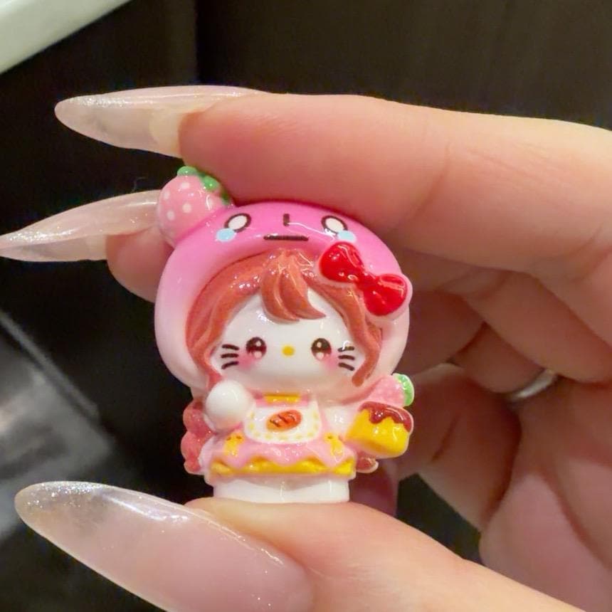 32-35mm Toast Katze Stil, Harzperlen, Kawaii Cartoon Charms für Decoden Handyhüllen, DIY Stifte & Handybänder