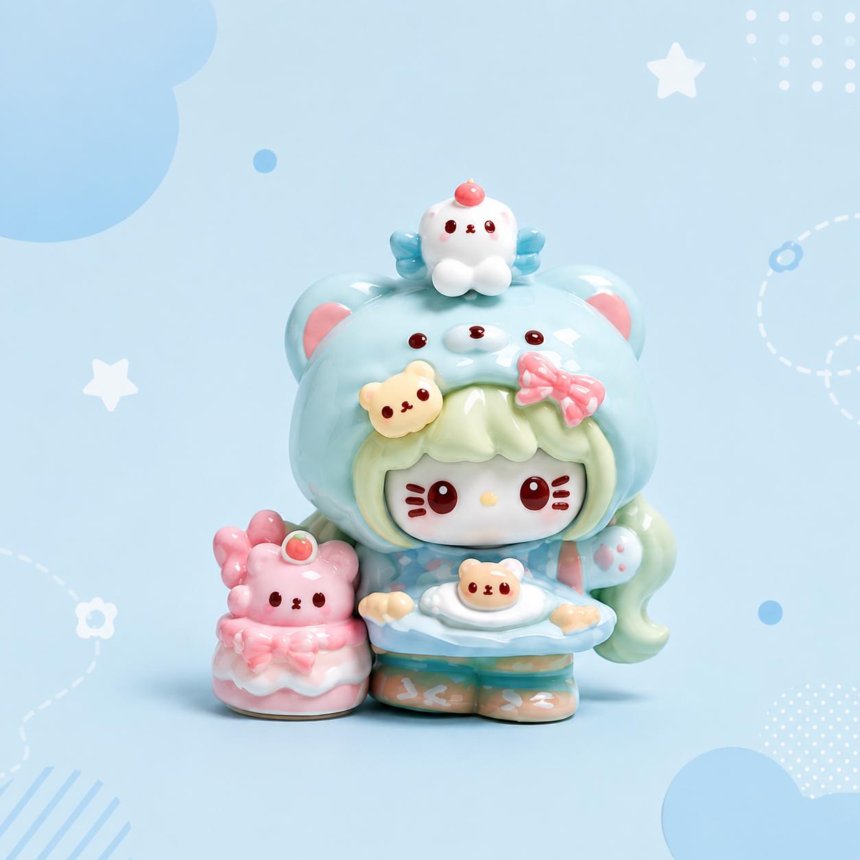 Harz Bär Kuchen Katze Anhänger, Kawaii Flatbacks für Decoden Handyhüllen, DIY Basteln