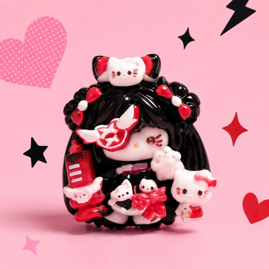 32mm Decoden-Anhänger für Handyhüllen, Kawaii Katzen Flatback Harz-Charms, DIY Stifte, Handyriemen & Bastelzubehör