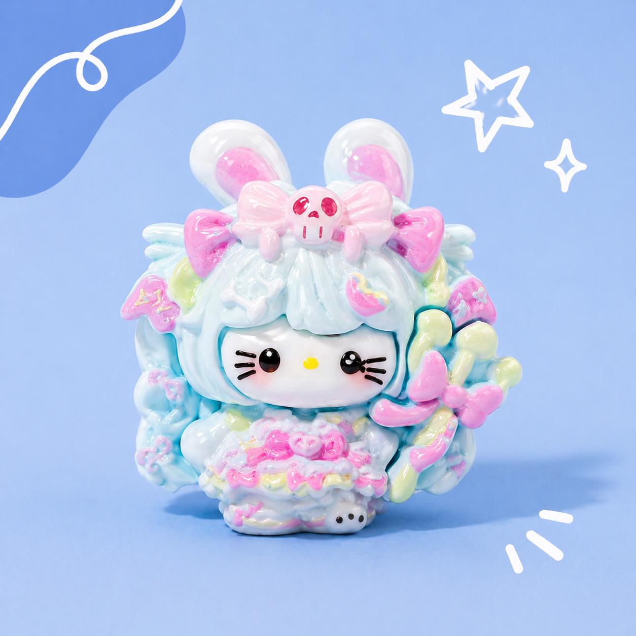 Resin Bunny Cat, Flatback Charms for DIY Phone Cases, Scrapbook & Craft Supplies, 20-100 pcs