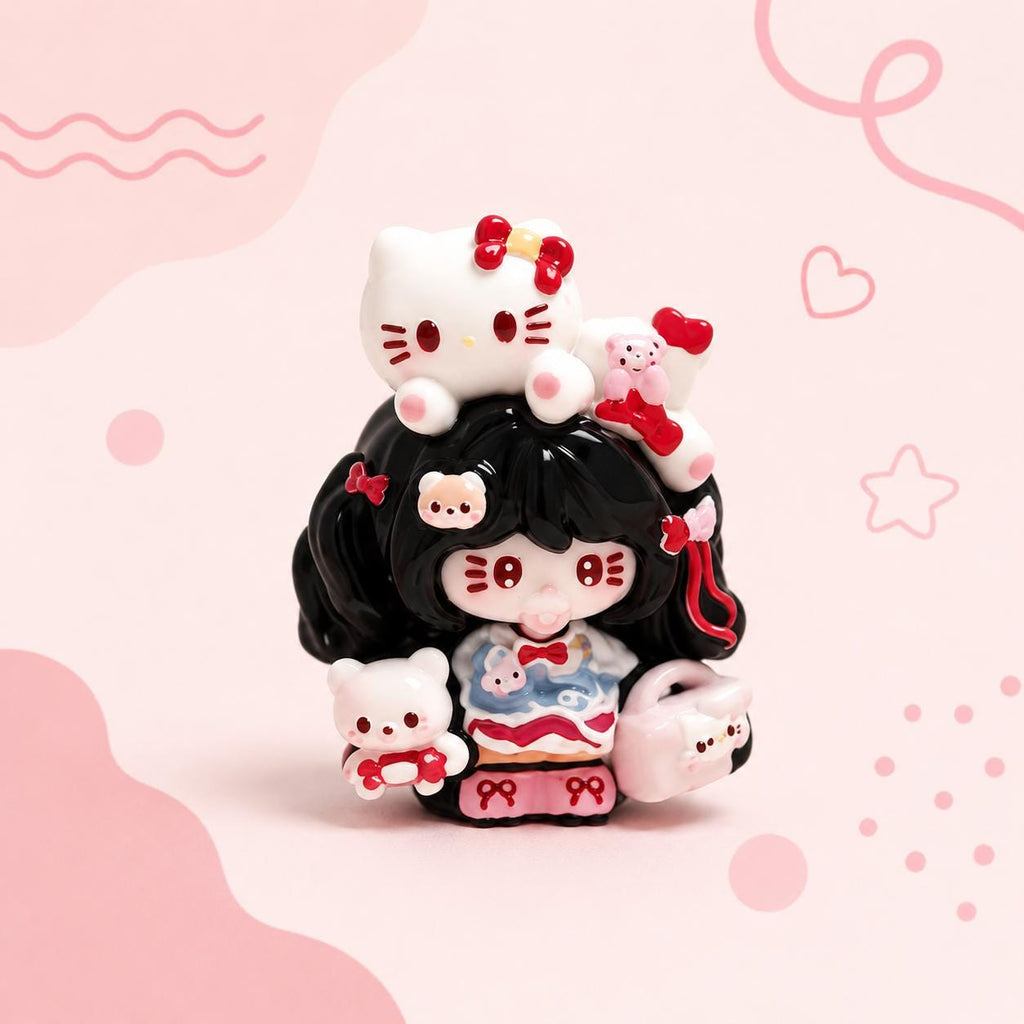 Pastell Kawaii Katze Cabochons aus Harz, Kawaii Flatbacks für Decoden Handyhüllen, DIY Basteln