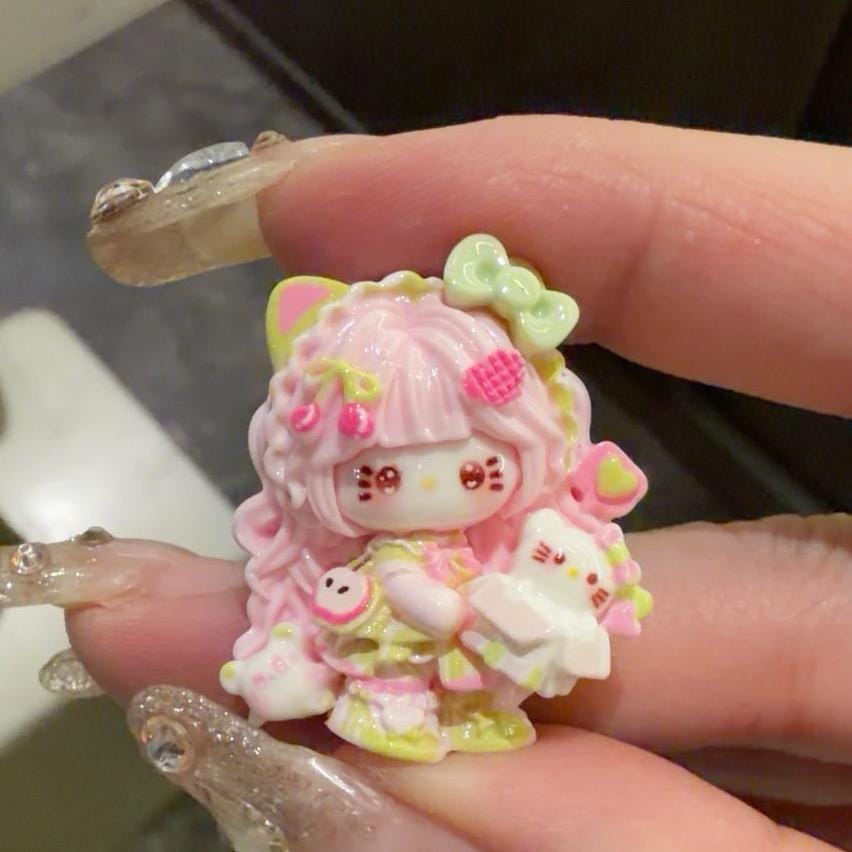 Pastell Bär Geschenk Katze Resin Cabochons, Kawaii Flatbacks für Decoden Handyhüllen, DIY Basteln