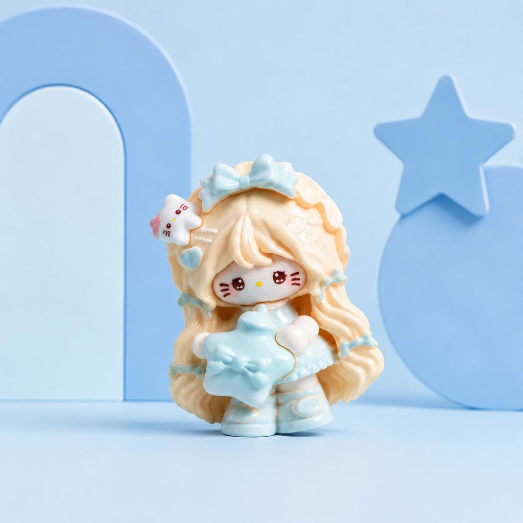 Kawaii Stern Geschenkkätzchen Flatback Harzanhänger, 32mm Decoden Anhänger für Handyhüllen, DIY Stifte, Handyriemen & Bastelzubehör