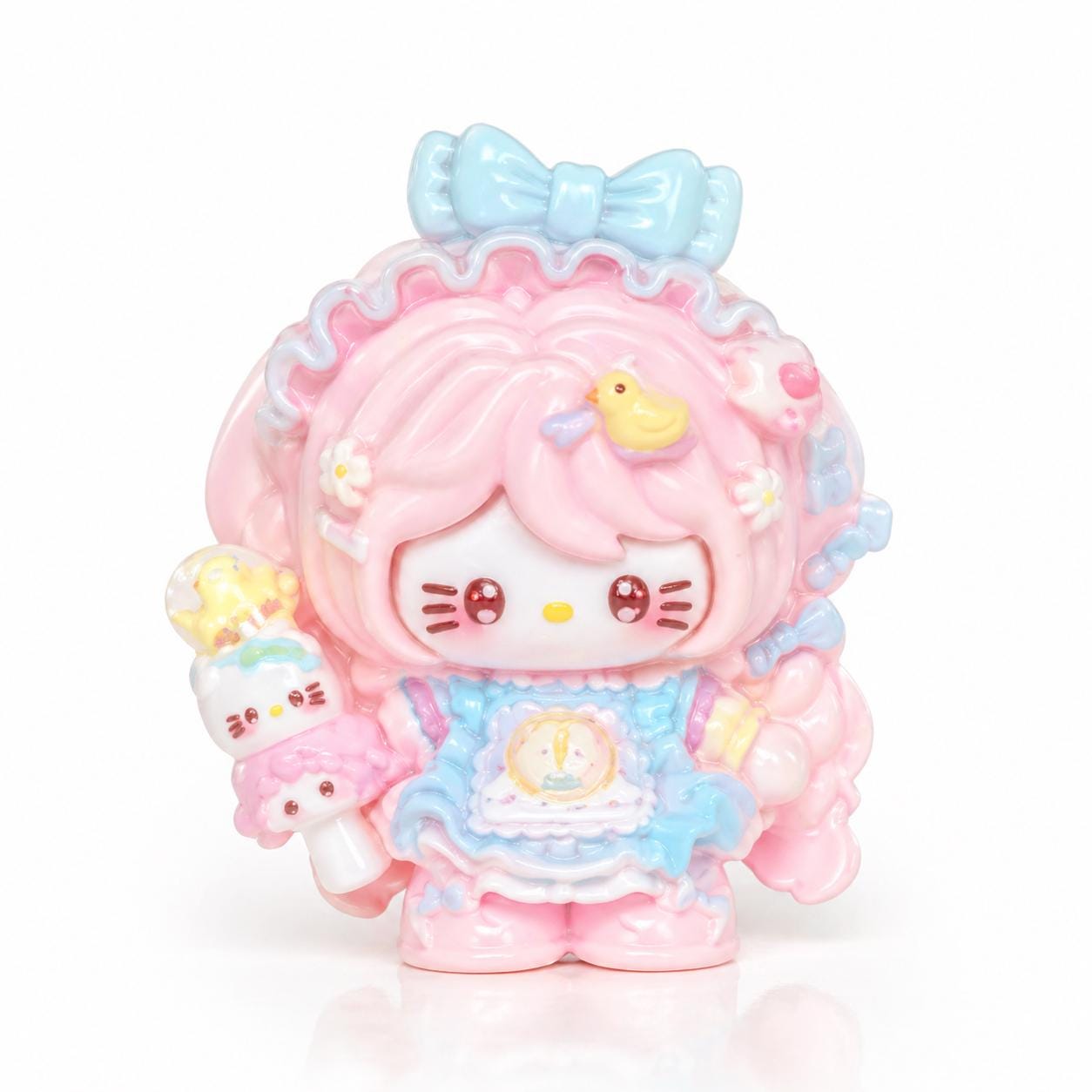 Resin Summer Duck Cat Charms, Kawaii Flatbacks for Decoden Phone Cases, DIY Crafts