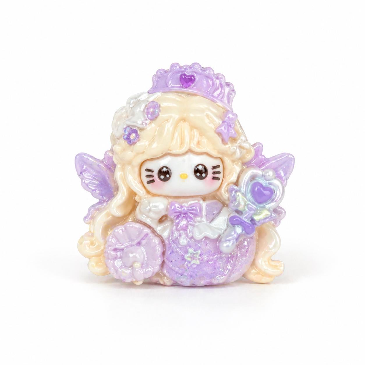 Resin Mermaid Cat Charms, Kawaii Flatbacks for Decoden Phone Cases, DIY Crafts