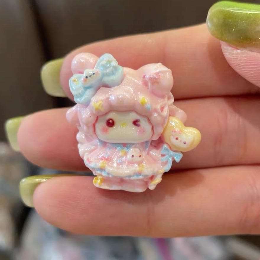 Katzenanhänger mit Harz-Herzballon, Kawaii Flatbacks für Decoden Handyhüllen, DIY Basteln