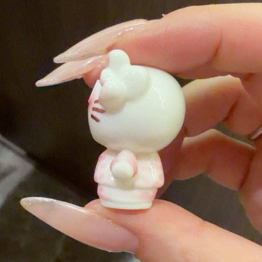 35-33 mm Pastell Kawaii Wildes Pyjama-Katzen-Design und Cabochons, Charakter-Harzanhänger für Decoden, Handyhüllen- und Schlüsselanhänger-Bastelarbeiten