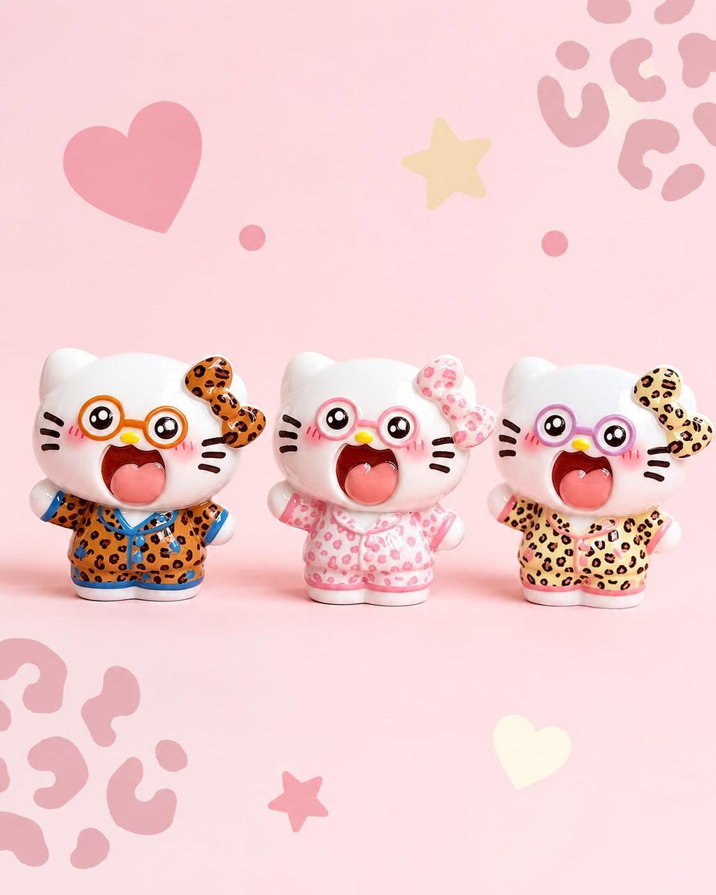 35-33 mm Pastell Kawaii Wildes Pyjama-Katzen-Design und Cabochons, Charakter-Harzanhänger für Decoden, Handyhüllen- und Schlüsselanhänger-Bastelarbeiten