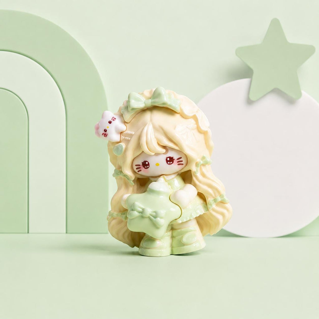 Kawaii Stern Geschenkkätzchen Flatback Harzanhänger, 32mm Decoden Anhänger für Handyhüllen, DIY Stifte, Handyriemen & Bastelzubehör