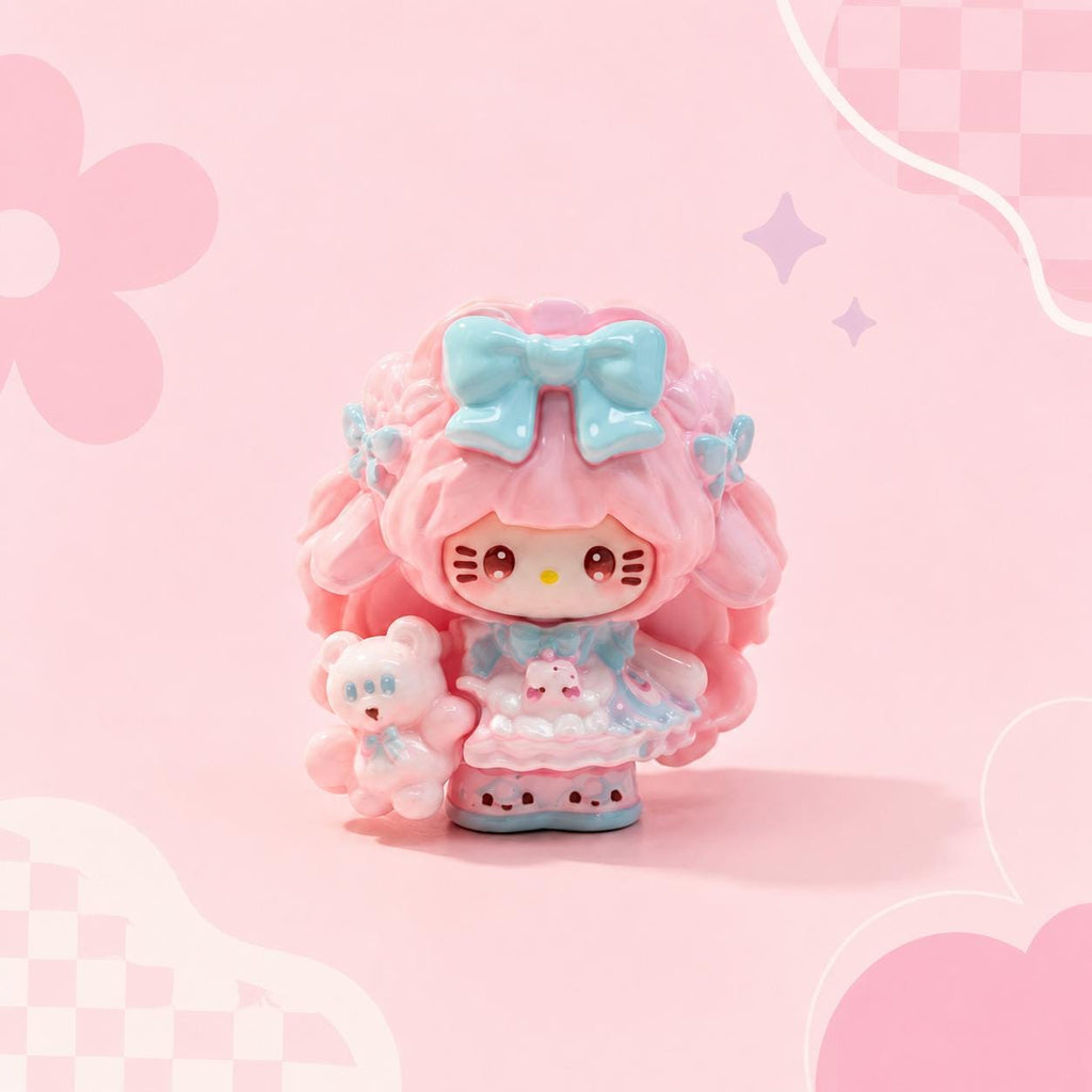 Harz-Kaninchen-Katzen-Anhänger, Kawaii Flatbacks für Decoden-Handyhüllen, DIY-Bastelarbeiten