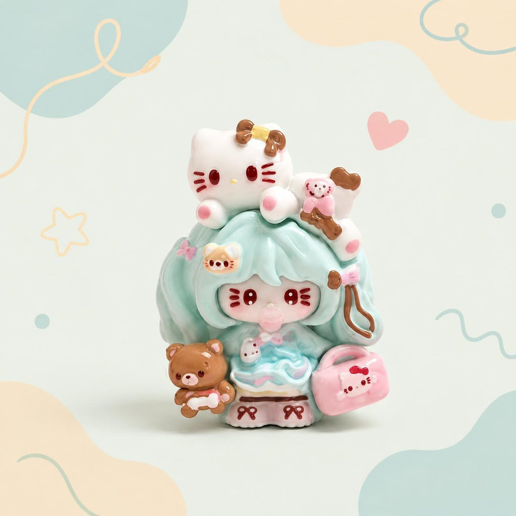 Pastell Kawaii Katze Cabochons aus Harz, Kawaii Flatbacks für Decoden Handyhüllen, DIY Basteln