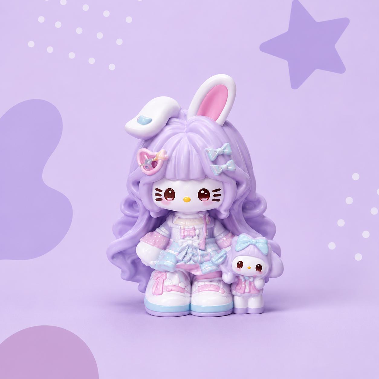 32-35mm Pinky Bunny Cat Stil, Harzperlen, Kawaii Cartoon Charms für Decoden Handyhüllen, DIY Stifte & Handyketten