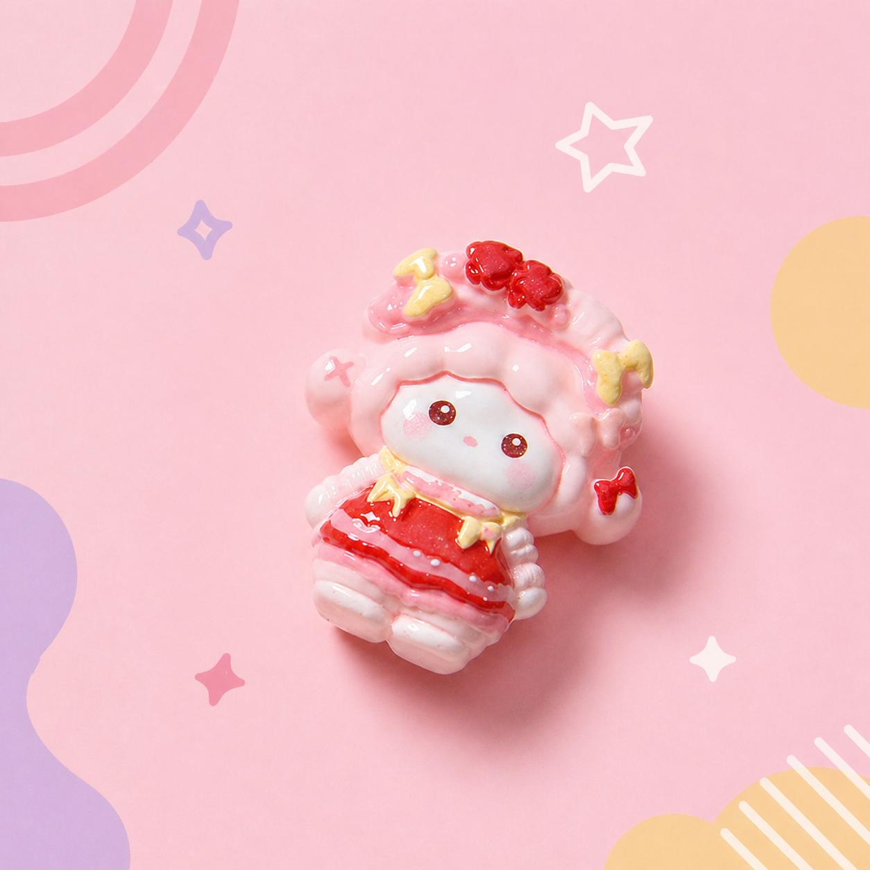 Resin Picnic Sheep,Flatback Charms for DIY Phone Cases, Scrapbook & Craft Supplies, 20-100 pcs