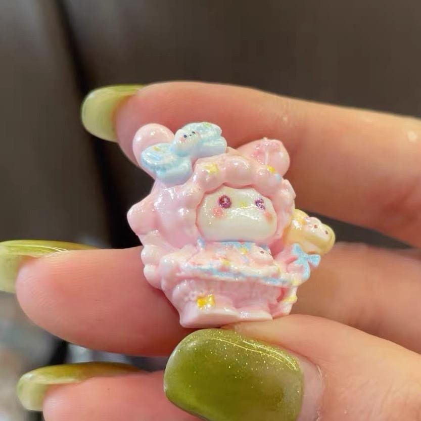 Katzenanhänger mit Harz-Herzballon, Kawaii Flatbacks für Decoden Handyhüllen, DIY Basteln