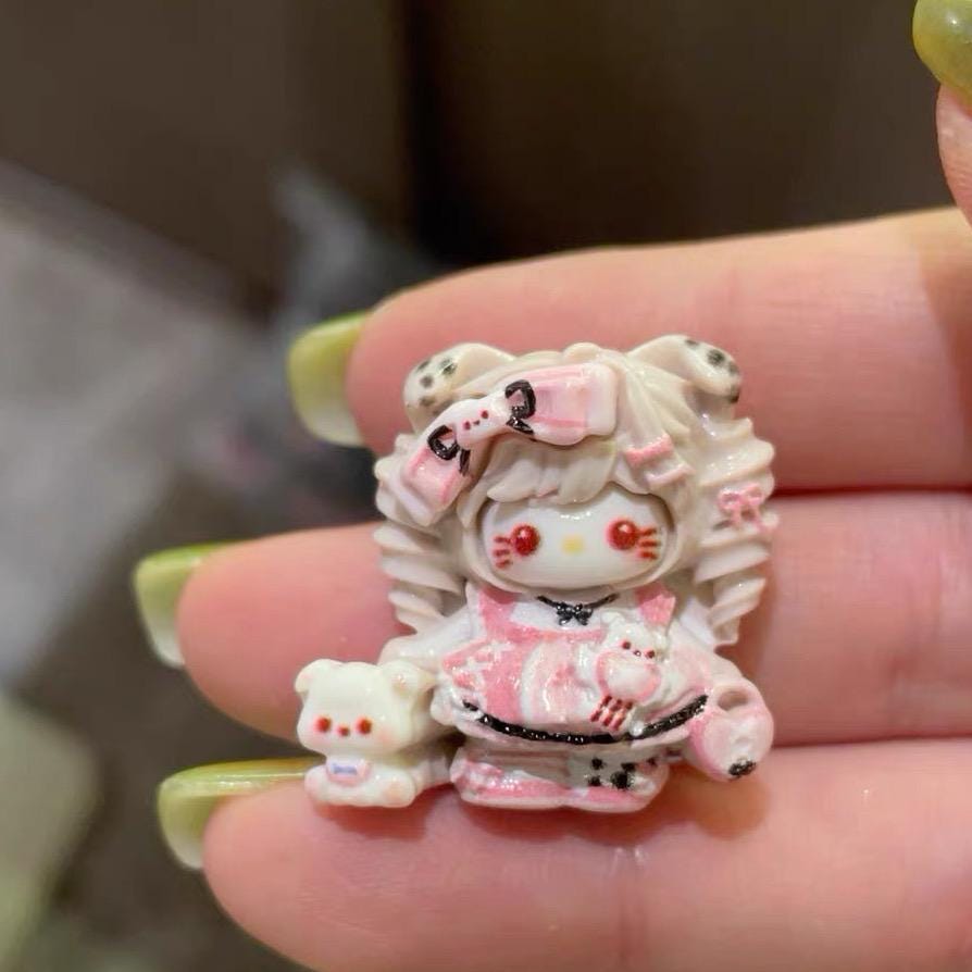 Harz Dalmatiner Katze Anhänger, Kawaii Flatbacks für Decoden Handyhüllen, DIY Basteln