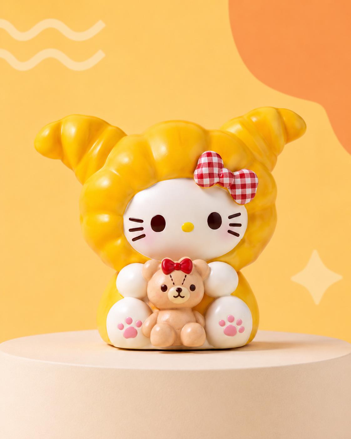 32-35mm Croissant Katze Stil, Harzperlen, Kawaii Cartoon Charms für Decoden Handyhüllen, DIY Stifte & Handyketten