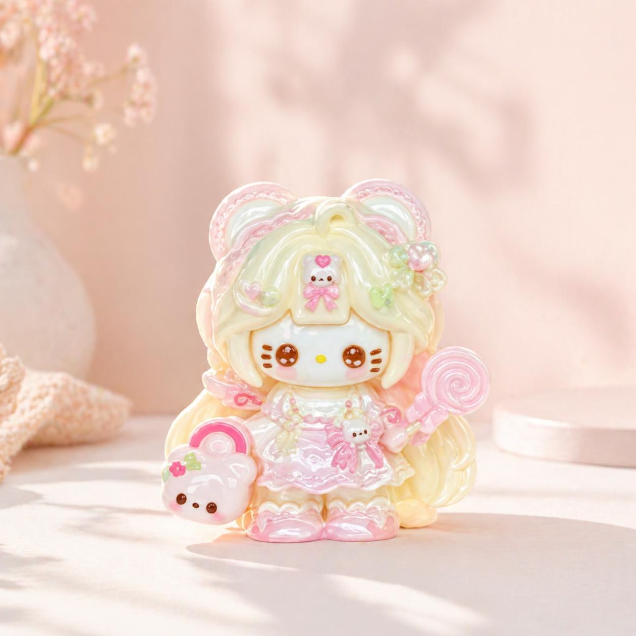 Harz Bonbon Bär Katze Anhänger, Kawaii Flatbacks für Decoden Handyhüllen, DIY Basteln