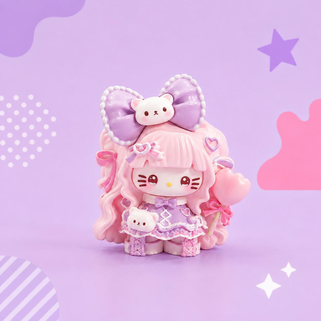 32mm Harz-Bonbon-Ballonkatzen-Anhänger, Kawaii Flatbacks für Decoden Handyhüllen, DIY-Bastelarbeiten