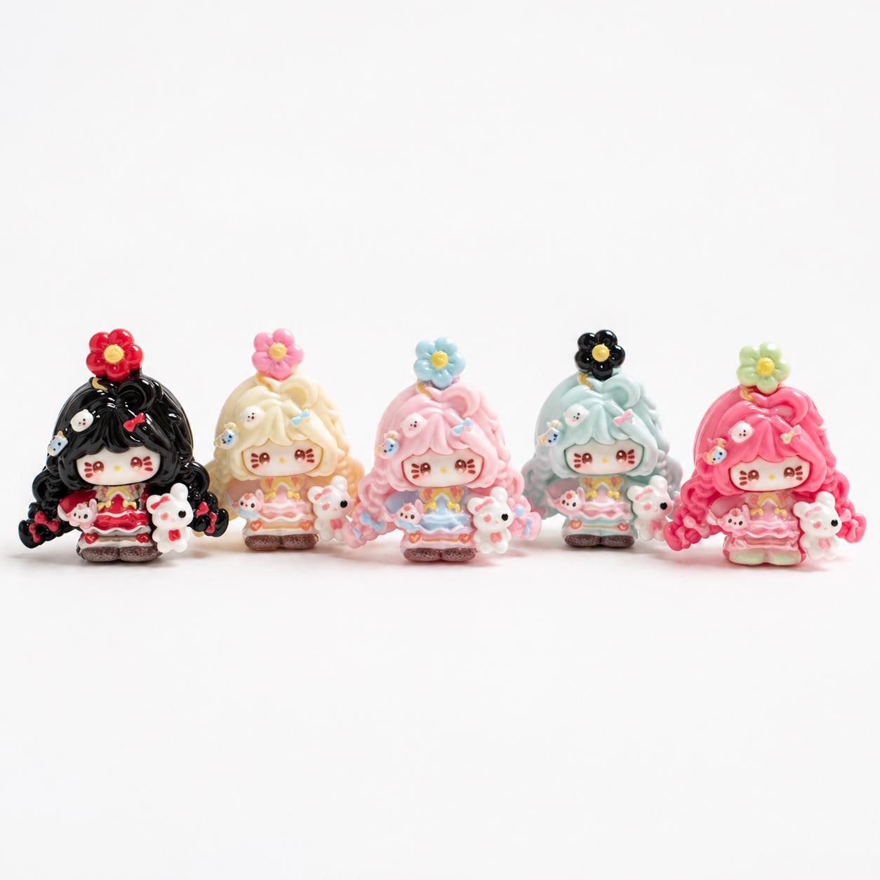 Resin Flower Cat Charms, Kawaii Flatbacks for Decoden Phone Cases, DIY Crafts