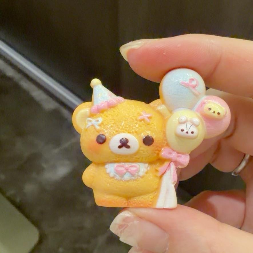 32-35mm Ballon-Bär-Harzperlen, Kawaii Cartoon Charms für Decoden Handyhüllen, DIY Stifte & Handyketten