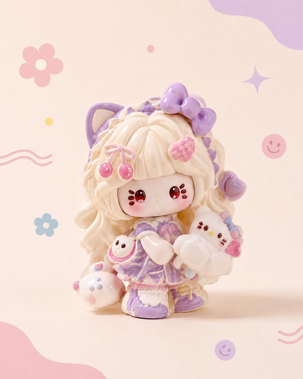 Pastell Bär Geschenk Katze Resin Cabochons, Kawaii Flatbacks für Decoden Handyhüllen, DIY Basteln