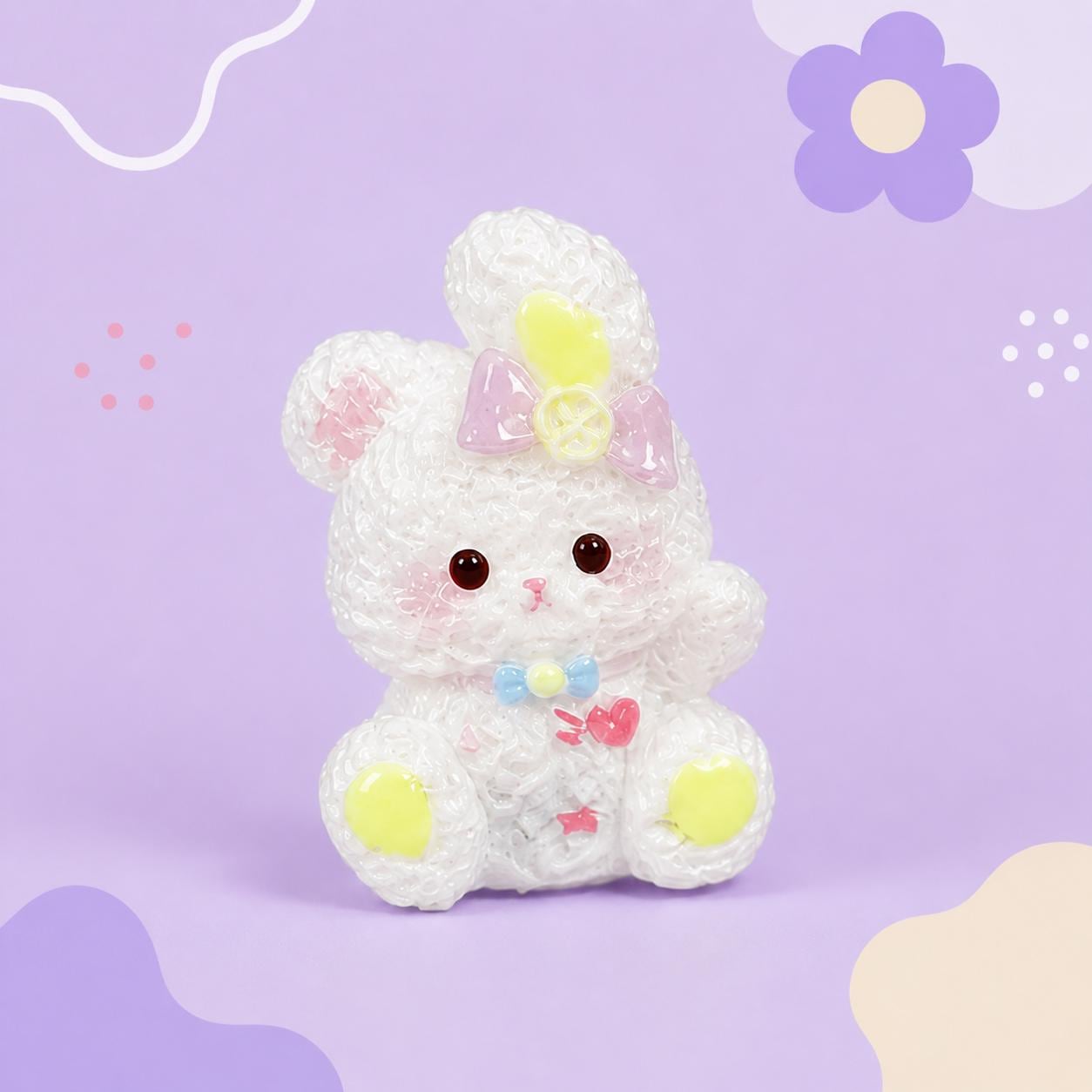 Sweet Bunny Resin Beads, Kawaii Focal Beads for Beaded Pens, Keychains & Phone Straps
