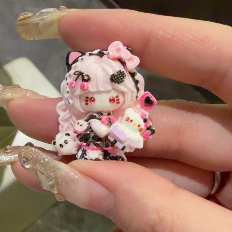 Pastell Bär Geschenk Katze Resin Cabochons, Kawaii Flatbacks für Decoden Handyhüllen, DIY Basteln