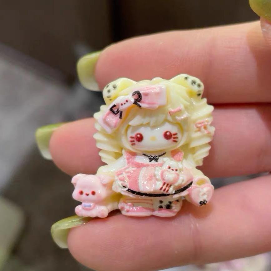 Harz Dalmatiner Katze Anhänger, Kawaii Flatbacks für Decoden Handyhüllen, DIY Basteln