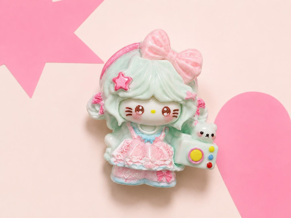 Kamera-Katzen-Anhänger aus Kunstharz, Kawaii Flatbacks für Decoden Handyhüllen, DIY-Bastelarbeiten