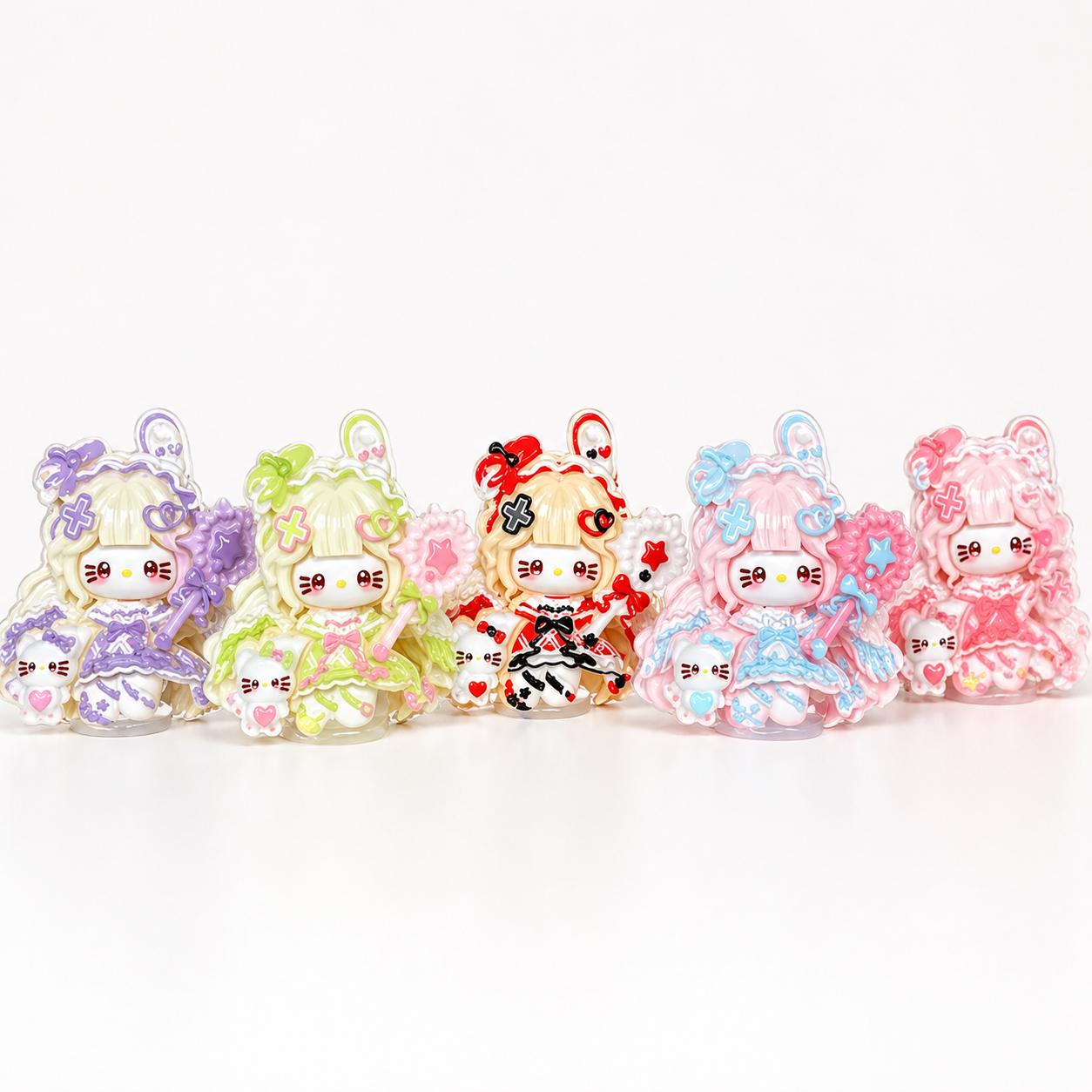 Resin Star Bunny Cat Charms, Kawaii Flatbacks for Decoden Phone Cases, DIY Crafts