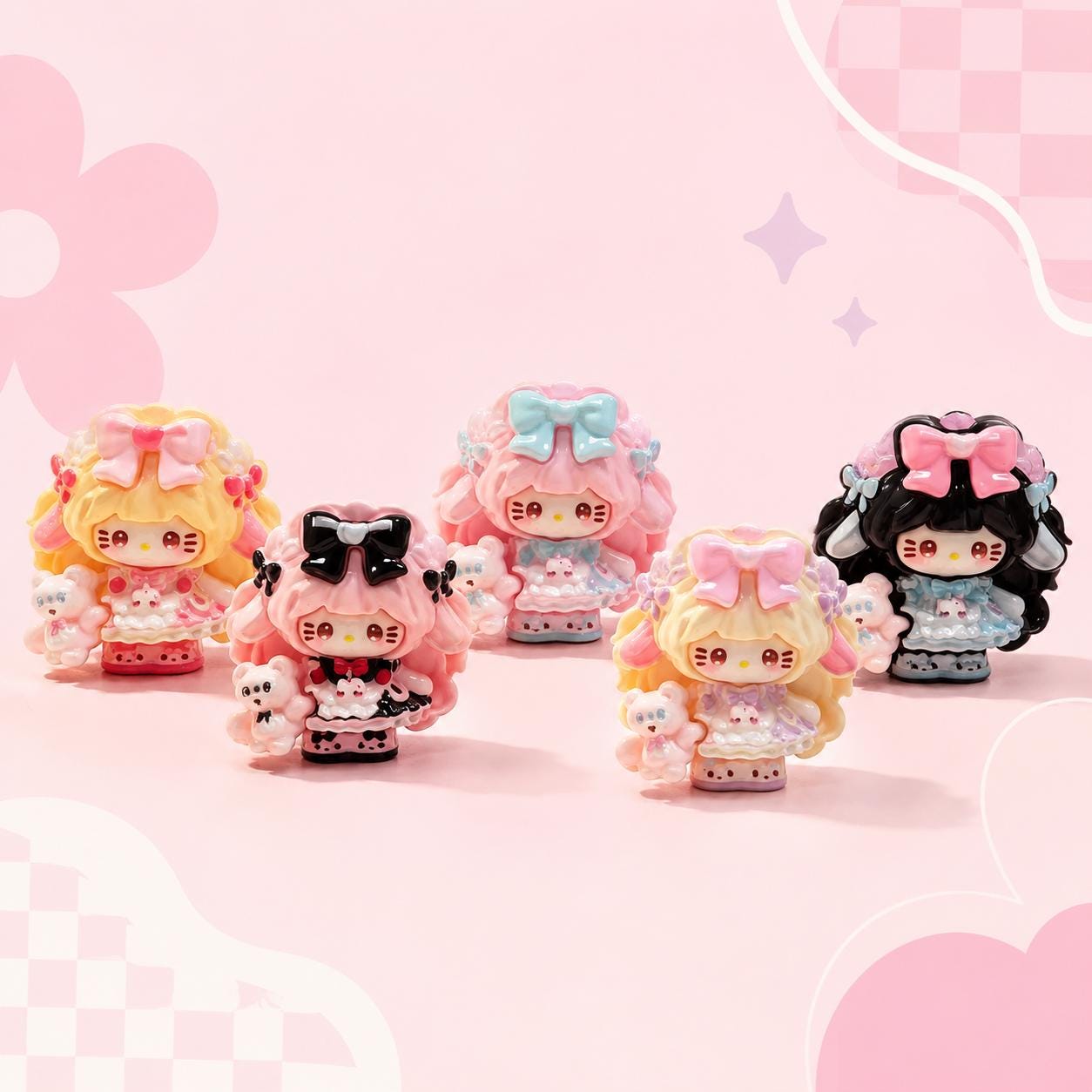 Resin Bunny Cat Charms, Kawaii Flatbacks for Decoden Phone Cases, DIY Crafts