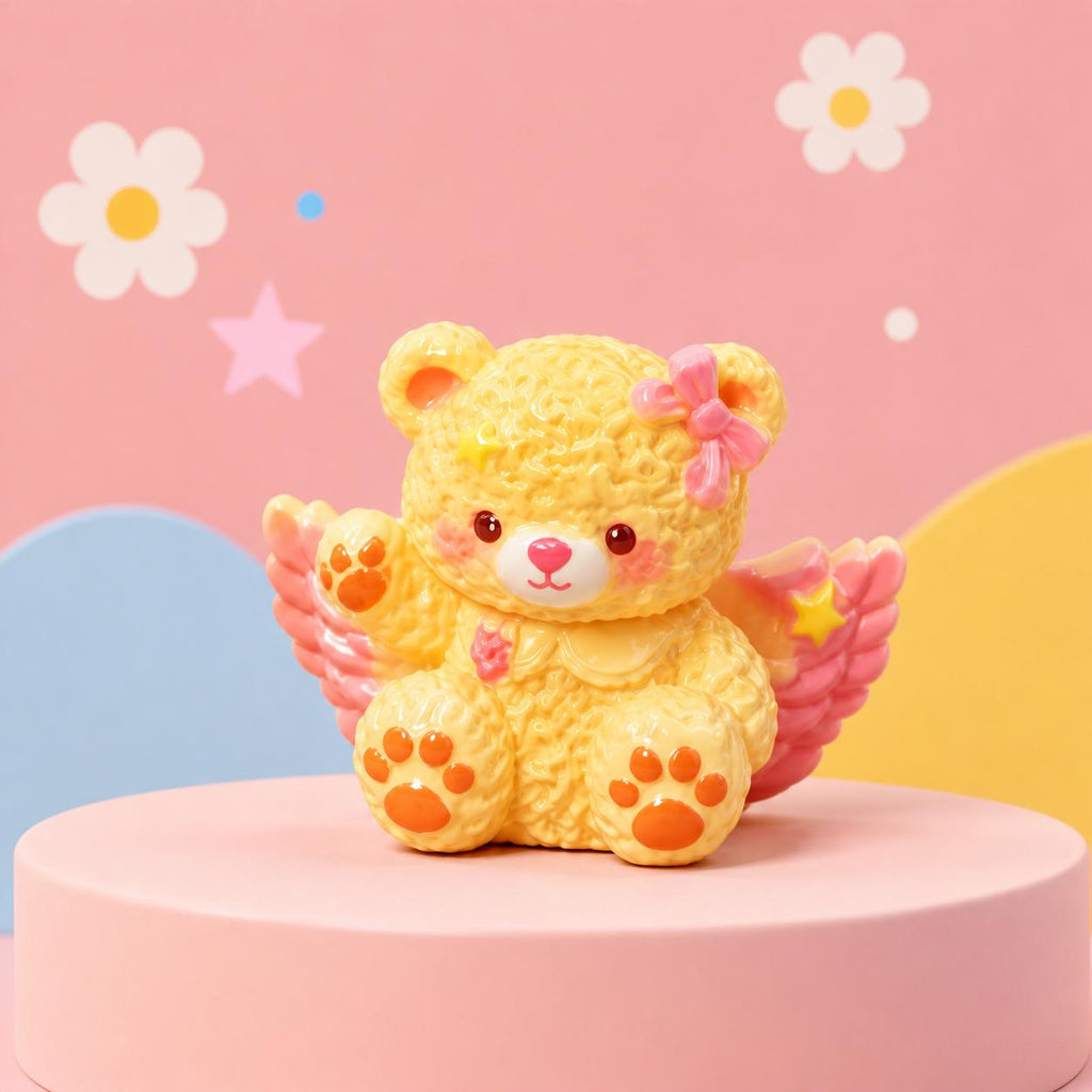 Kawaii Engelbären-Harzperlen für Perlenstifte, Schlüsselanhänger & Handyketten