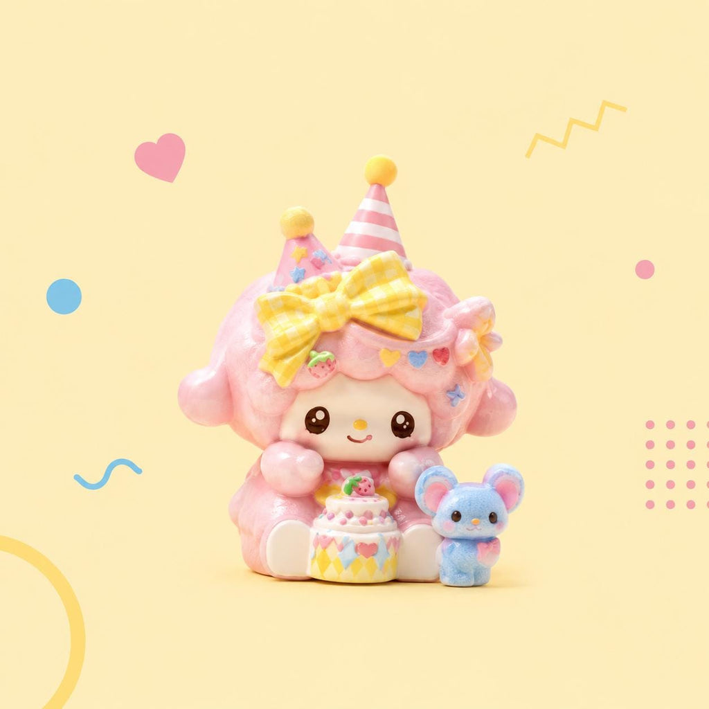 33-24mm Pastell Kawaii Geburtstag Lamm Party Stil und Cabochons, Charakter Harz Anhänger für Decoden, Handyhüllen & Schlüsselanhänger Bastelarbeiten