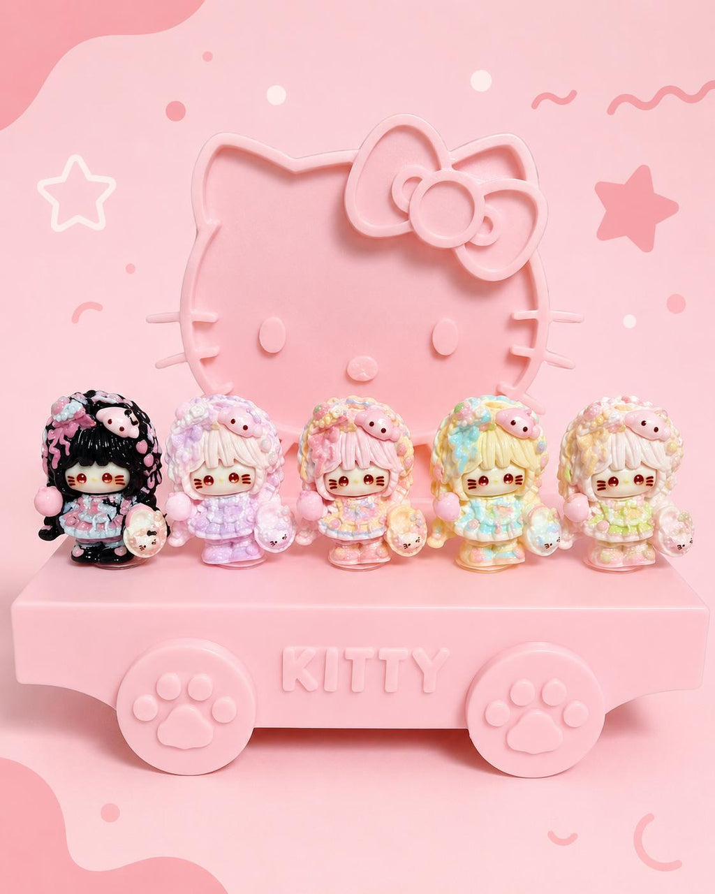 Kawaii Katze Flatback Charms, Resin Cabochons für Decoden Handyhüllen, DIY Bastelset