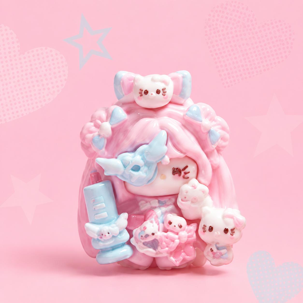 32mm Decoden-Anhänger für Handyhüllen, Kawaii Katzen Flatback Harz-Charms, DIY Stifte, Handyriemen & Bastelzubehör