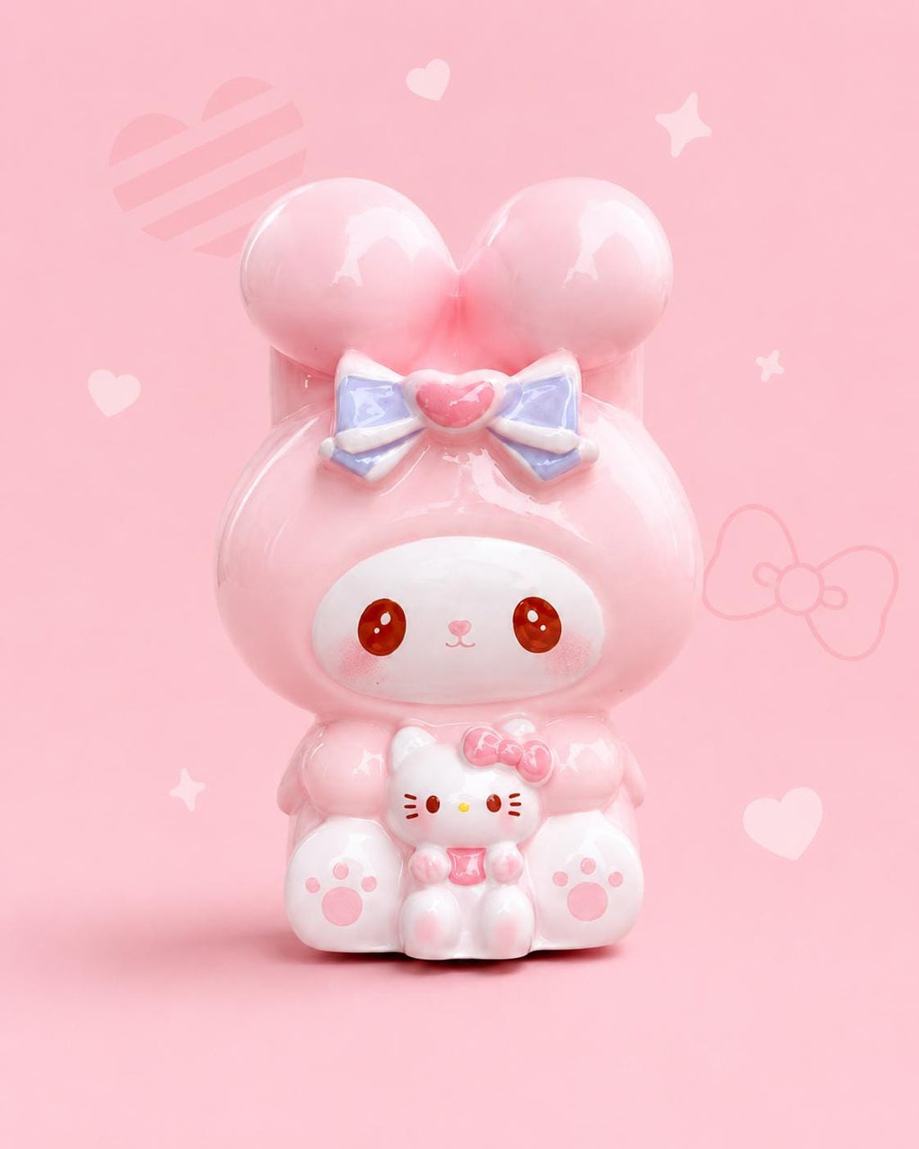 Pinky Bunny Harzperlen, Kawaii Focal Beads für Perlenstifte, Schlüsselanhänger & Handyketten