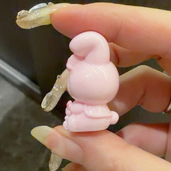 Pinky Bunny Harzperlen, Kawaii Focal Beads für Perlenstifte, Schlüsselanhänger & Handyketten
