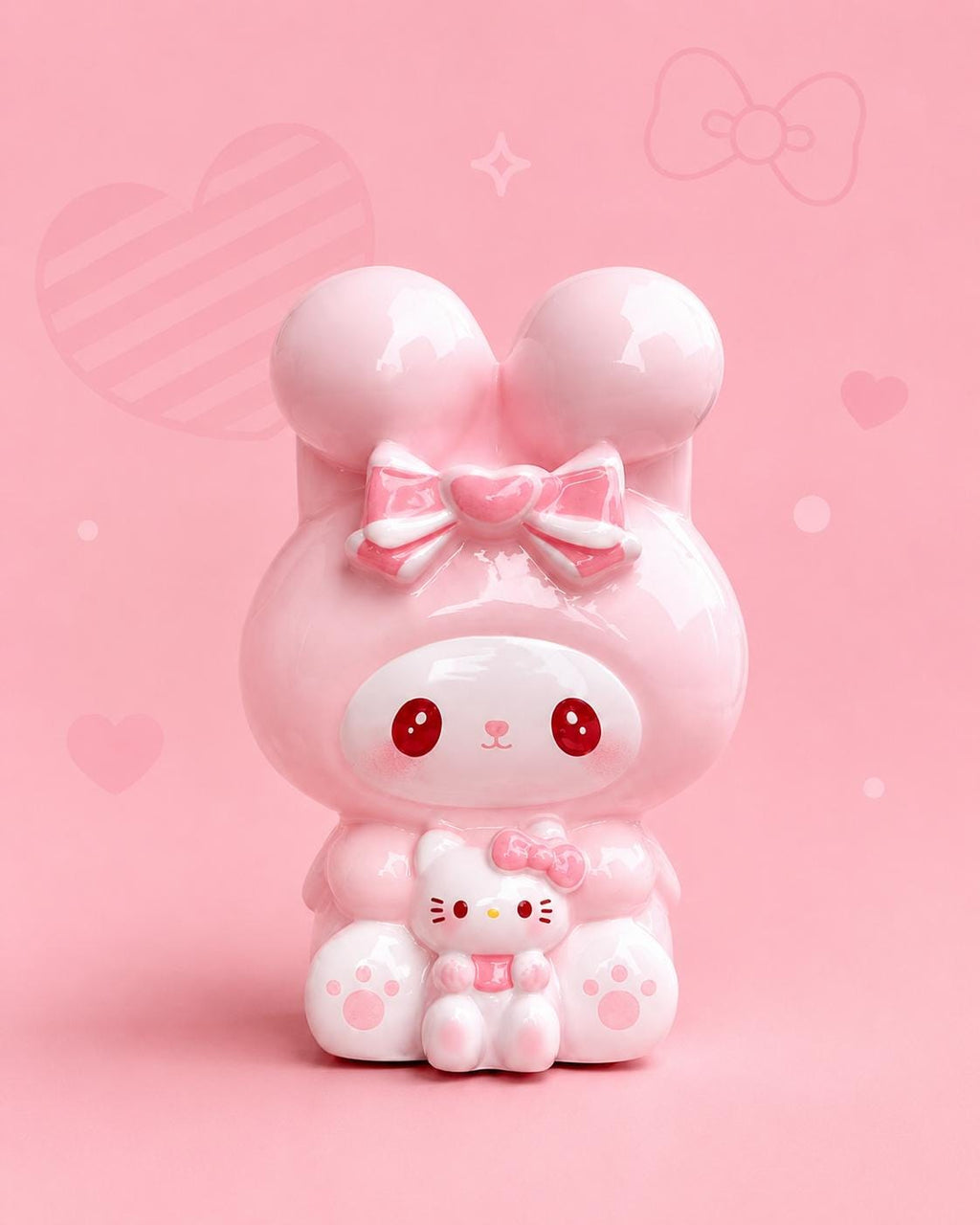 Pinky Bunny Harzperlen, Kawaii Focal Beads für Perlenstifte, Schlüsselanhänger & Handyketten