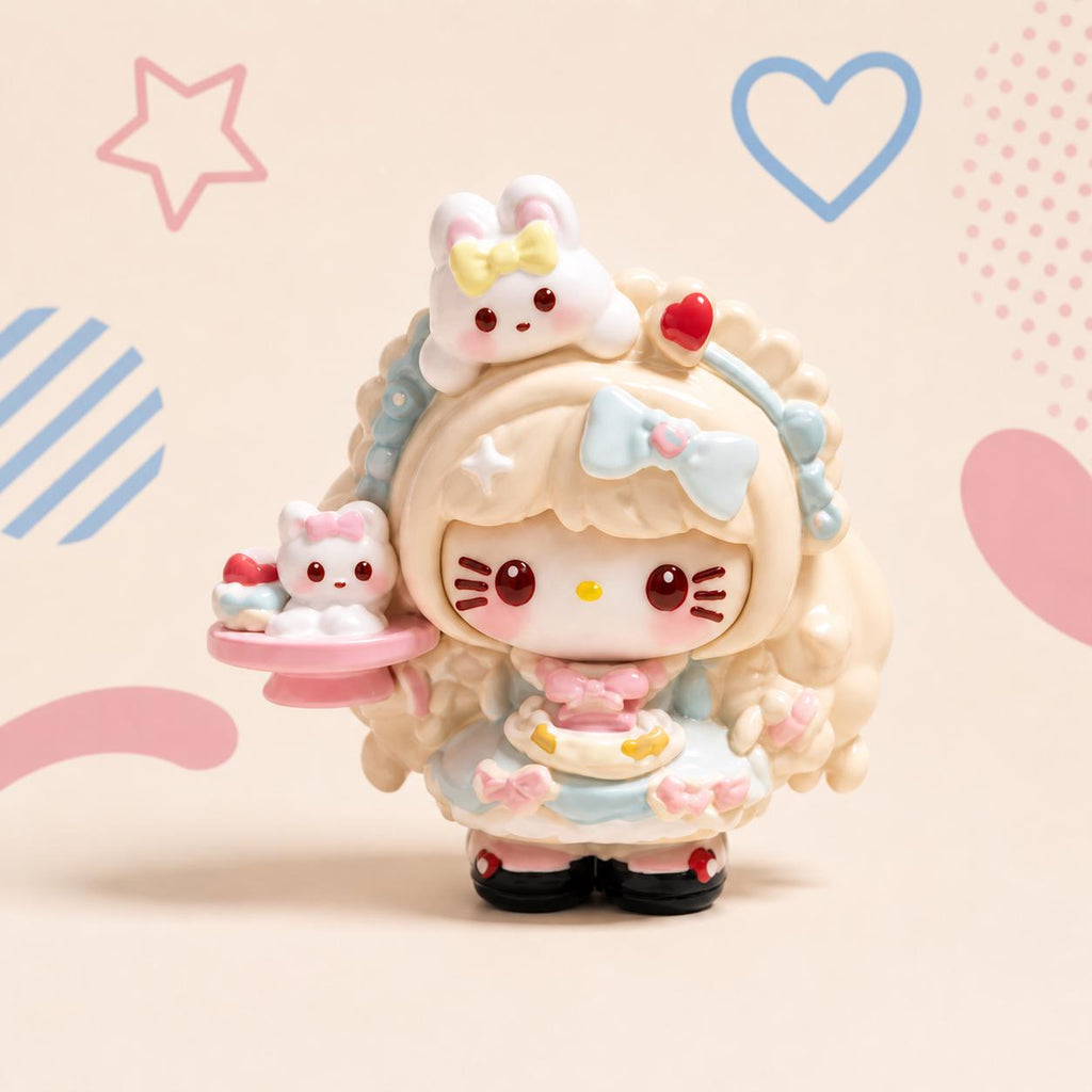 Baker Cat 32mm Flatback Harz-Charms, Kawaii Cartoon-Charms für Decoden Handyhüllen, DIY Stifte & Handyketten