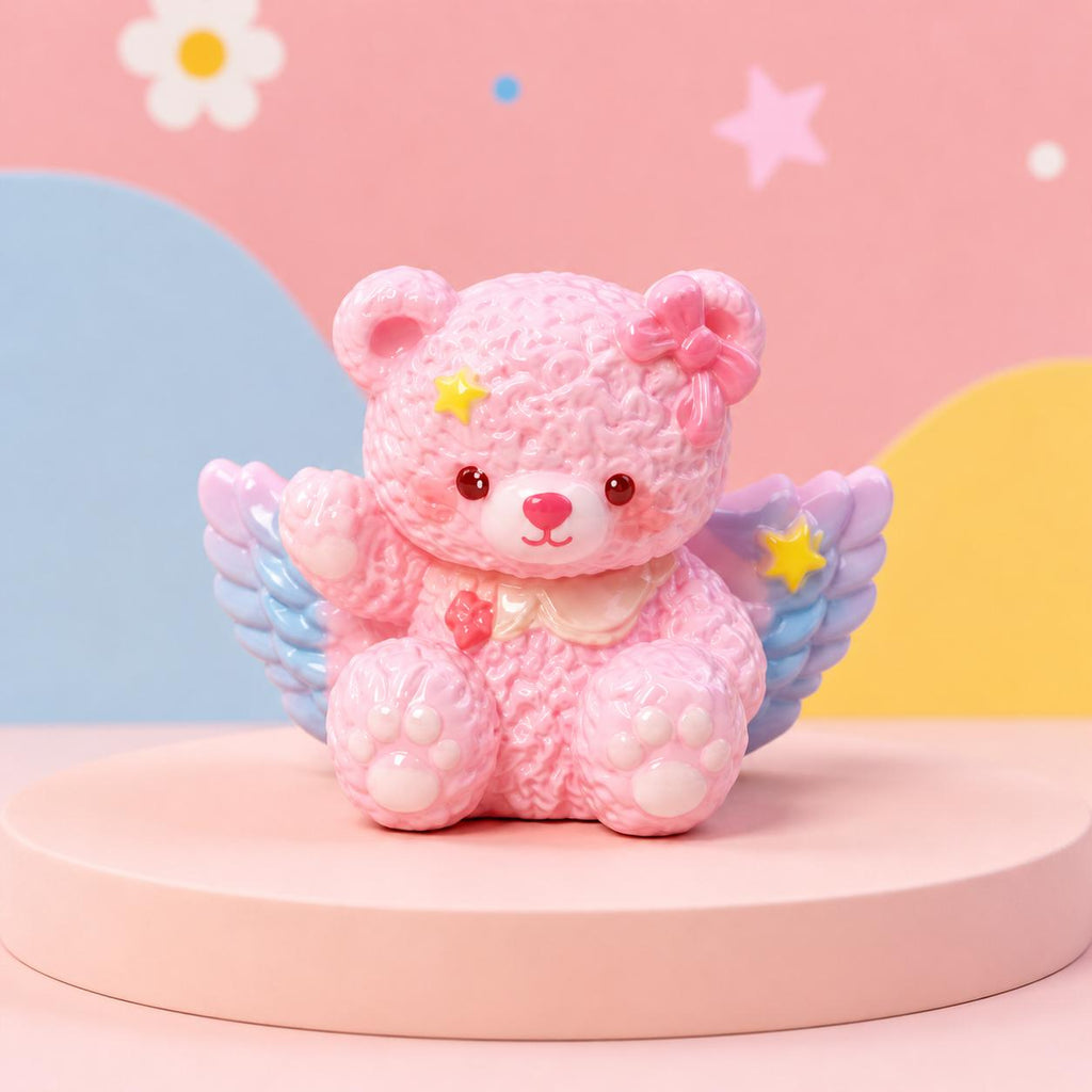 Kawaii Engelbären-Harzperlen für Perlenstifte, Schlüsselanhänger & Handyketten