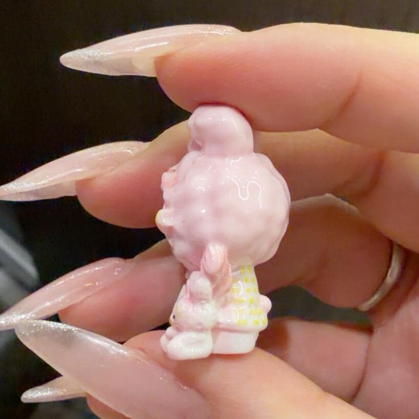 32-33mm Pastell Kawaii Hasen-Stil und Cabochons, Charakter-Harzanhänger für Decoden, Handyhüllen- und Schlüsselanhänger-Basteleien