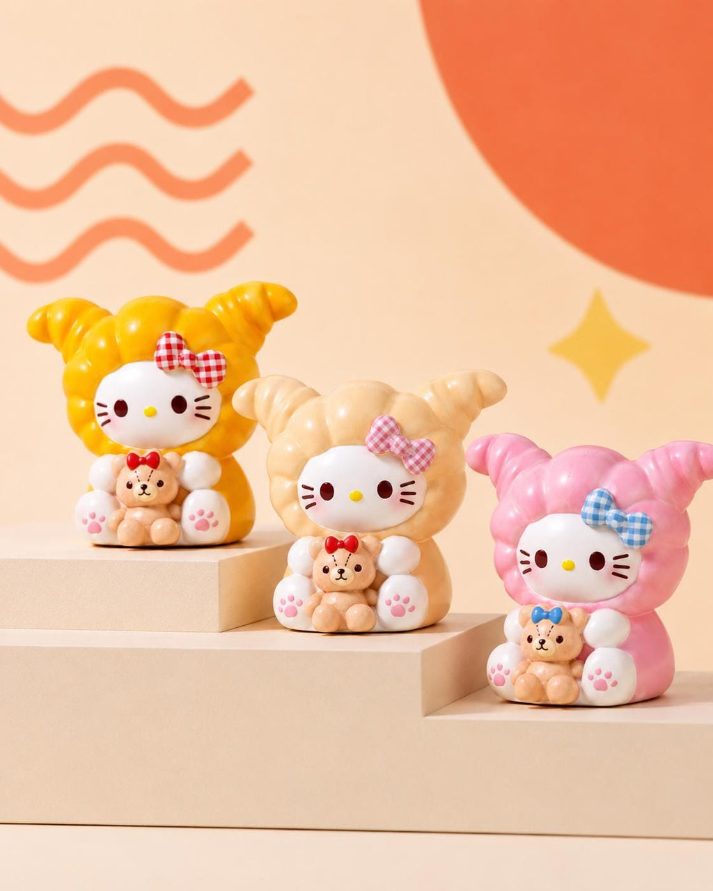 32-35mm Croissant Katze Stil, Harzperlen, Kawaii Cartoon Charms für Decoden Handyhüllen, DIY Stifte & Handyketten
