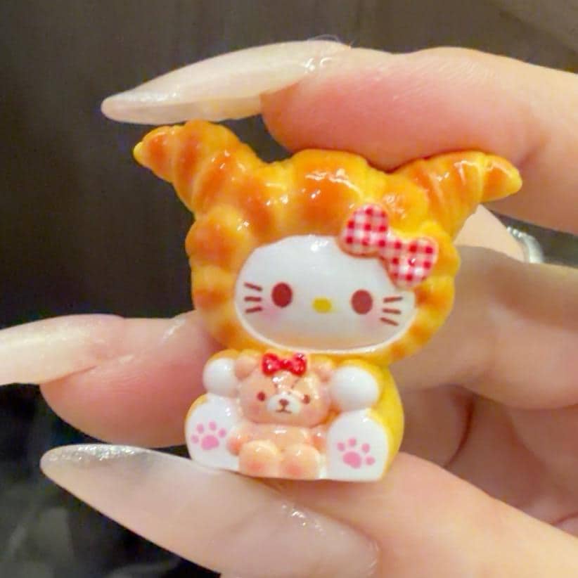 32-35mm Croissant Katze Stil, Harzperlen, Kawaii Cartoon Charms für Decoden Handyhüllen, DIY Stifte & Handyketten