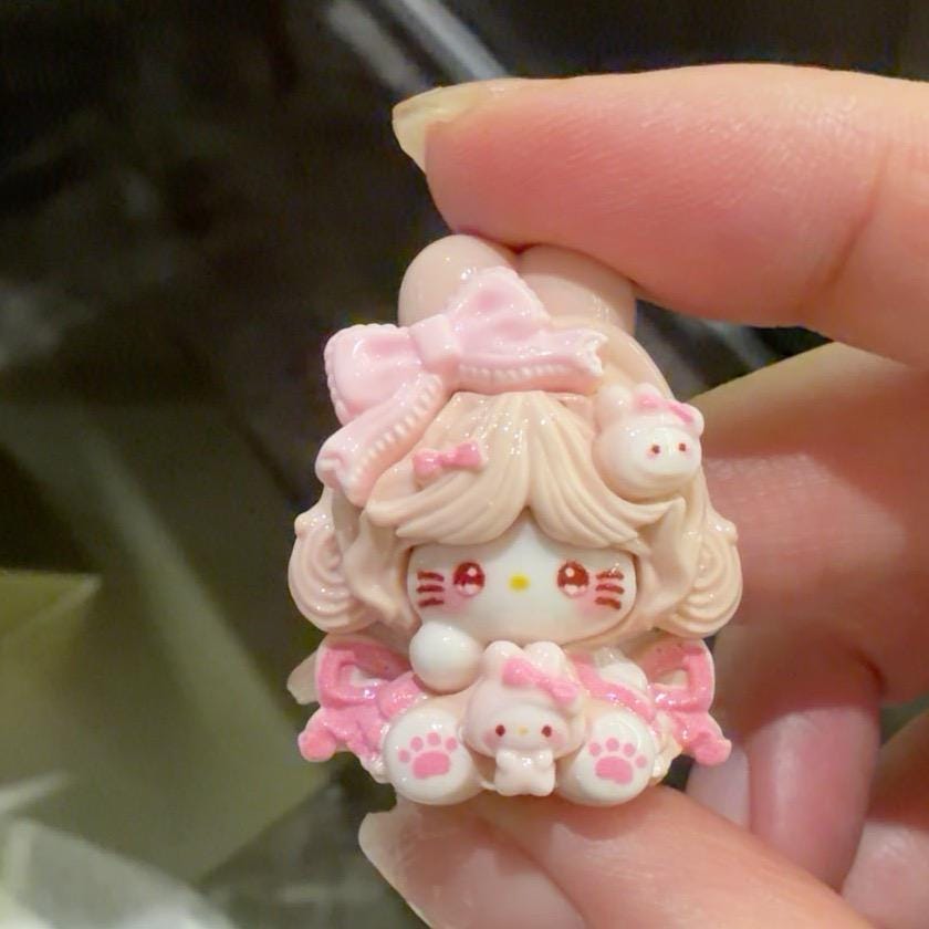 Harz Hasen Band Katze Charms, Kawaii Flatbacks für Decoden Handyhüllen, DIY Basteleien