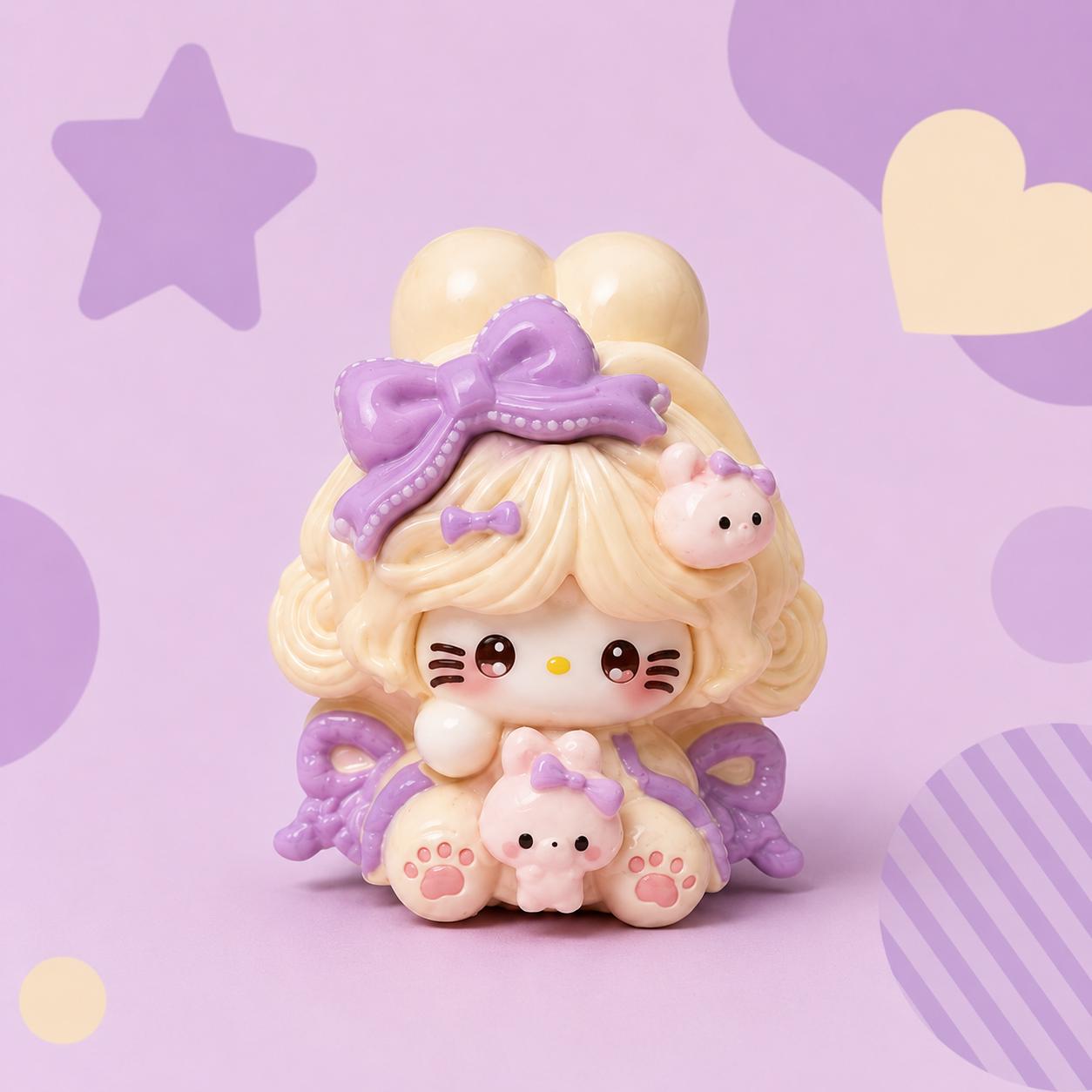 Harz Hasen Band Katze Charms, Kawaii Flatbacks für Decoden Handyhüllen, DIY Basteleien