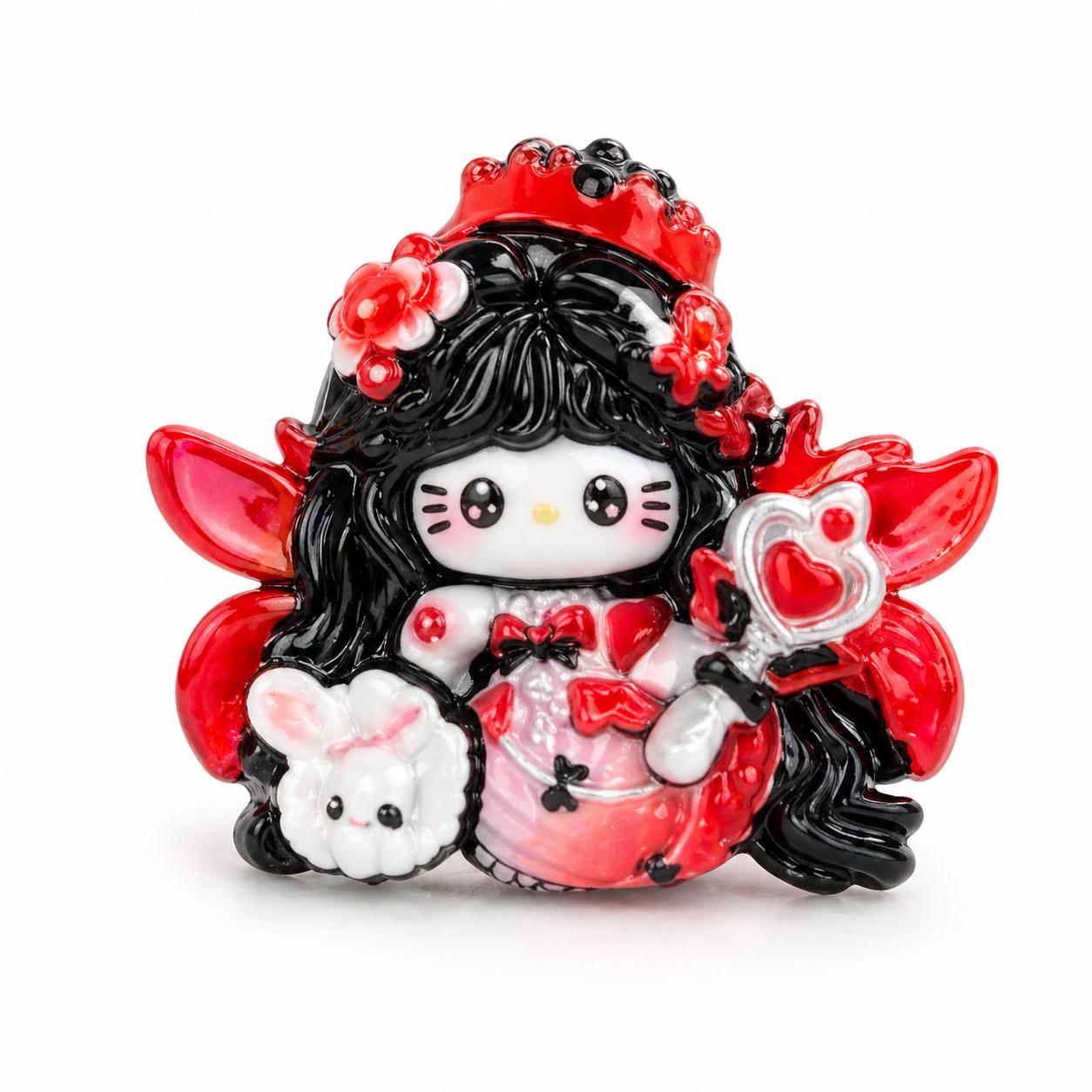 Harz Meerjungfrau Katzenanhänger, Kawaii Flatbacks für Decoden Handyhüllen, DIY Bastelarbeiten