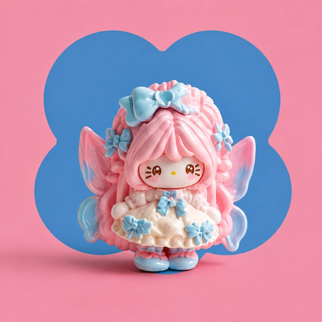 Harzblüten-Feenkatzen-Anhänger, Kawaii Flatbacks für Decoden-Handyhüllen, DIY Basteln