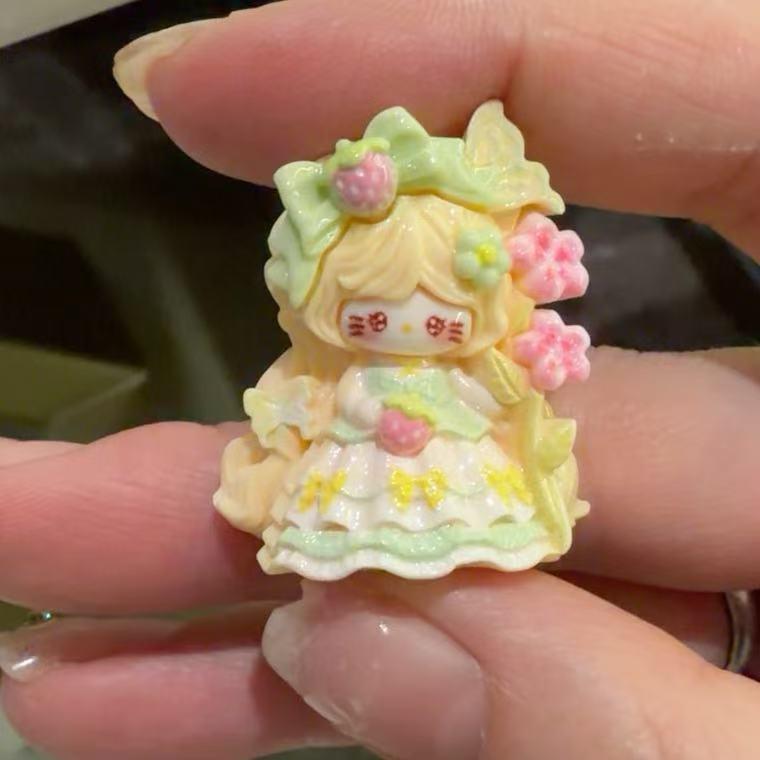 Harz Erdbeer Prinzessin Katzenanhänger, Kawaii Flatbacks für Decoden Handyhüllen, DIY Basteln