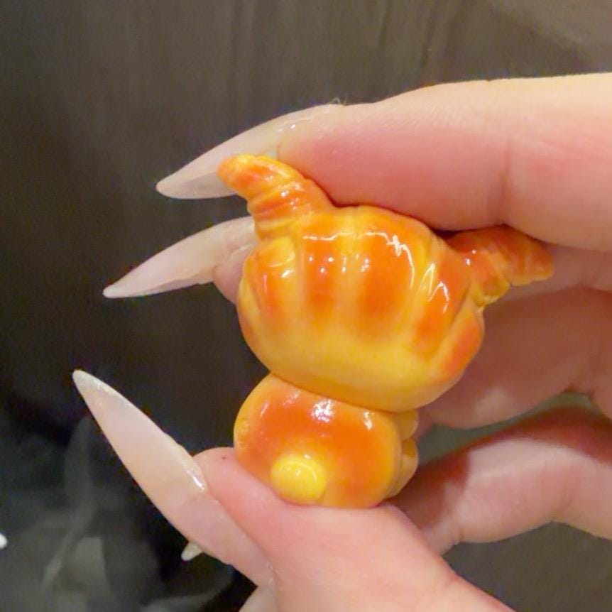 32-35mm Croissant Katze Stil, Harzperlen, Kawaii Cartoon Charms für Decoden Handyhüllen, DIY Stifte & Handyketten